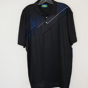 NWT Ben Hogan Performance Golf Polo Shirt L Black Short Sleeve Collared - Picture 1 of 9