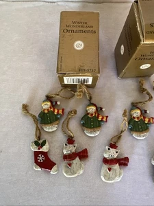 Vintage Susan Winget Winter Wonderland Ornamente 8 Stück - Bild 1 von 5