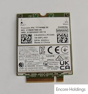 Tarjeta de banda ancha móvil Dell DW5829e Snapdragon X20 4G LTE M.2 WWAN - eSATA 3X3VJ - Imagen 1 de 1