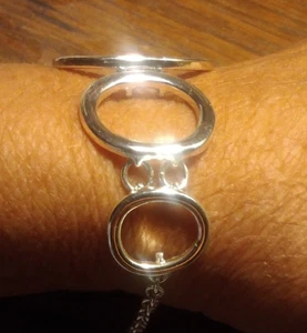 Armband SHB silberfarben 5 Glieder oval verstellbar 8,5" Kette glänzend Mod Bus Freizeit NEU - Bild 1 von 11