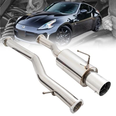 Megan 4.5" Sistema de escape CBS de acero inoxidable de punta única para 09-21 Nissan 370Z Z34 Foto 1 de 4