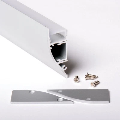 AFTERTECH 1m 4317 43x19mm PROFILO ALLUMINIO APPLIQUE DA PARETE PER STRISCE STRIP LED