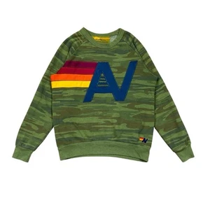 Sudadera Aviator Nation Logo Stitch Relajada Crew Camuflada Talla UNISEX Grande - Imagen 1 de 13