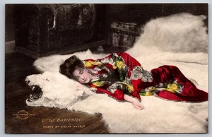 Alfombra de oso polar vintage de actriz postal EVELYN NESBIT "Little Butterfly" *081 - Imagen 1 de 2