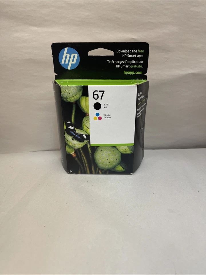HP 67 2-pack Black/Tri-color Original Ink Cartridges 3YP29AN#140