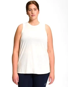 The North Face Damen Übergröße 3X Wander Schlitz Rücken Tank Gardenia weiß Neu mit Etikett - Bild 1 von 7