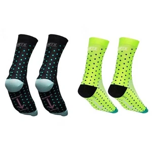 2 Pairs Pro Road Cycling Socks Bicycle Riding Bike Sport Ankle Socks Black Green - Picture 1 of 9