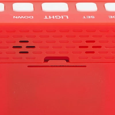 (Red) Small Digital Alarm Clock With Musical Alarms And Countdown Timer - Image 1 of 4