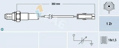 Sonda lambda non riscaldato 77101 FAE per OPEL SUZUKI DAEWOO SUBARU - Immagine 1 di 4