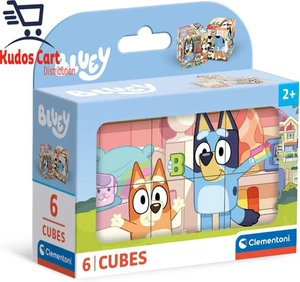 Bluey Jigsaw Puzzle 6 Pieces - Cube Supercolor 2-4 Years Toddler Kids Gift - Picture 1 of 6
