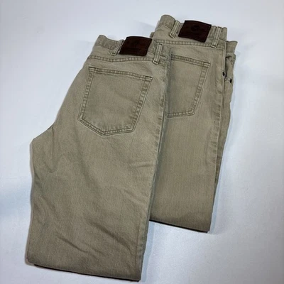 Wrangler Jeans Mens 34x29 Tan Straight Fit Denim chore cowboy Rodeo (Lot of 2) - Image 1 of 4