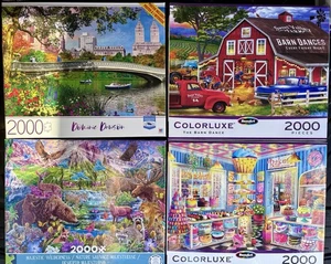 2000 Stück Büffel Puzzle Puzzle Scheune Stadt Süßigkeiten Natur Menge 4 - Bild 1 von 5