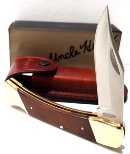 NEW Schrade Uncle Henry 5" LB7 Bear Paw Wood Lockback Folding Knife + Sheath EDC - Picture 1 of 4