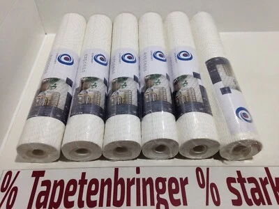 Vliestapete CONPART Erismann 6x 224007 (6Rollen) Kreis Muster Cremeweiß Glitter - Bild 1 von 4