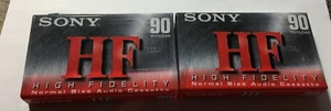 2 Stück Sony HF 90 Normal Bias Leerkassette NEU VERSIEGELT - Bild 1 von 3