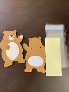 10pk Cartoon Bear Favour Bag Lolly Chocolate Kinder Playgroup Party Easter