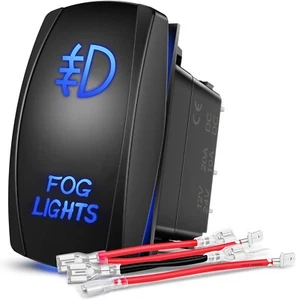 Nilight Fog Lights Rocker Switch Led Light Bar Switch 5Pin Laser On Off SPST - Picture 1 of 9