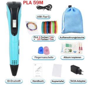 3D Druckstift 3D Stifte Set 59M PLA Filament 3D printing Pen 3 Geschwindigkeiten - Bild 1 von 16