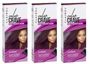 3 X Clairol Color Crave Semi-Permanent Hair Colour | Hair Dye - Flamingo 60mL - Picture 1 of 2
