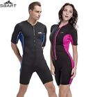 2MM Couple Thermal Swimsuit Short Sleeves Kayak Wetsuit UV Protection Swimwear
