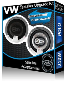 VW Polo Rear Door Speakers Fli car speakers + speaker adapters 210W - Picture 1 of 1