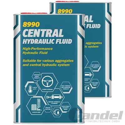 2x 1L MANNOL ZENTRAL HYDRAULIKÖL SERVOLENKUNGSÖL SERVO-ÖL GRÜN - Bild 1 von 3