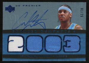 2007-08 Upper Deck Premier Basketball Carmelo Anthony Remnants AUTO 01/25