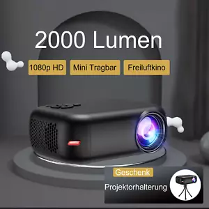 Mini Beamer LED 1080P HD Heimkino Projektor Kino Handy LCD Mini Heimprojektor DE - Bild 1 von 13