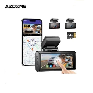 AZDOME M580 Dash Cam 5k Front Rear Car Camera 5GHz WiFi GPS 4" Touch Screen - Picture 1 of 14