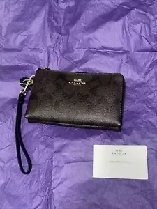Coach Signature Double Zip Wristlet Purse BRAND NEW NO TAG - Picture 1 of 9