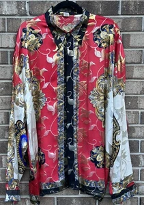 Ceta Dolce Vintage Men’s Silk Shirt XL Metallic Gold - Picture 1 of 12