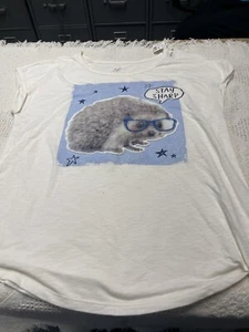 Justice Grey Cat Shirt size 18 NWT Read - Picture 1 of 10