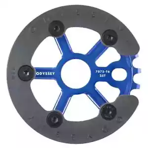 Odyssey Utility Pro SPROCKET GUARD COMBO SPROCKET Blue 25t BMX MTB DJ - Picture 1 of 1
