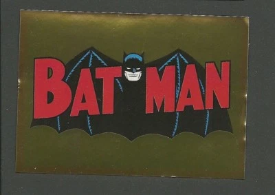 Batman Adam West TV Cartoon Logo Foil Panini Sticker #1 - Image 1 of 2