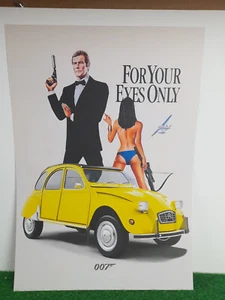 CITROEN 2CV - JAMES BOND 007 - AFFICHE POSTER - Afbeelding 1 van 1