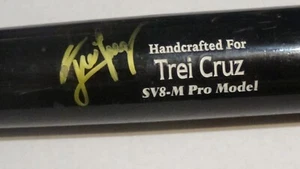 2020 TREI CRUZ RC PERSONALLY AUTOGRAPHED G.U. MAPLE MARUCCI PRO MODEL BAT TIGERS - Picture 1 of 3
