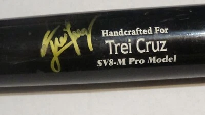 2020 TREI CRUZ RC PERSONALLY AUTOGRAPHED G.U. MAPLE MARUCCI PRO MODEL BAT TIGERS - Image 1 of 3