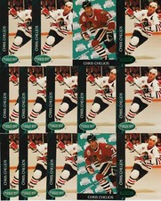 CHRIS CHELIOS 14 CARD LOT 1992-93 PARKHURST # 29 ALL STAR # 457 + EMERALD ICE SP