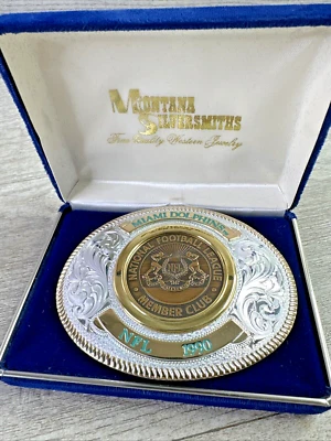 1990 Montana Silversmiths Dolphins Buckle #103-5000 NFL League Member Club - Image 1 of 4