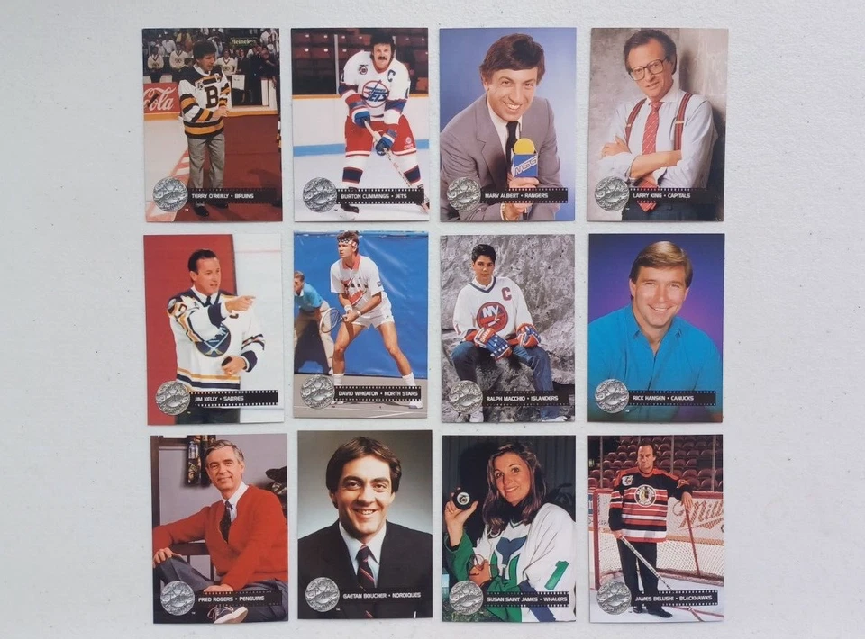1991-92 Pro-Set Platinum Hockey Celebrity Captains Complete Set Fred Rogers NHL - Image 1 of 4