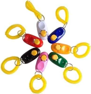 7-Pack Dog Clicker for Training with Wrist Bands, 2 Inches Multicolor, Pet Cat D - Picture 1 of 1