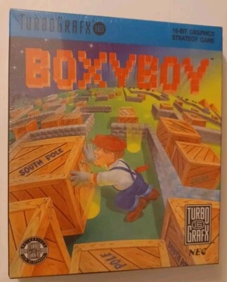 Boxyboy NEC TurboGrafx 16 TG16 1990 Puzzle Game New Factory Sealed Hang Tag  - Image 1 of 4