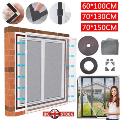 Magnetic Window Insect Screen Mesh Net Fly Mosquito Bug Netting Moth Cover UK - Image 1 of 4