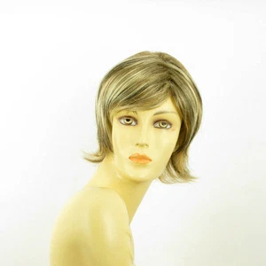 Perruque femme méchée courte blond clair méché cuivré chocolat CAPUCINE 15613H4 - Imagen 1 de 9