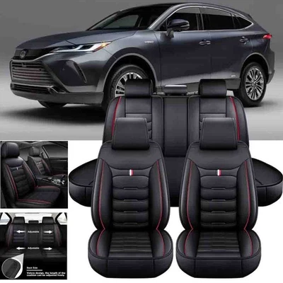 For Toyota Venza 2009-2023 Leather Car Seat Covers Front Rear Full Set Protector Foto 1 de 4
