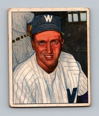 1950 Bowman #160 Mickey Harris LOW GRADE Vintage Baseball Card - Image 1 of 2