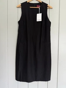 NWT Sies Marjan Dress 6 Shift Knee Length Black Sleeveless Lined Wool Blend NEW - Picture 1 of 6