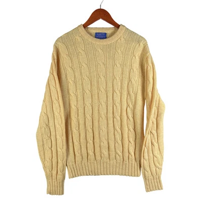 Pendleton Pure Virgin Wool Crewneck Sweater Pullover Vintage Yellow Mens Medium - Image 1 of 4