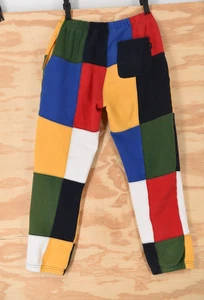 Supreme Patchwork Sweatpants SS17 Mens Small Navy Multicolor - Picture 1 of 17