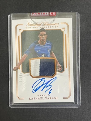 Raphael Varane 2018 National Treasures /25 On Card Auto Century Collection  - Image 1 of 2